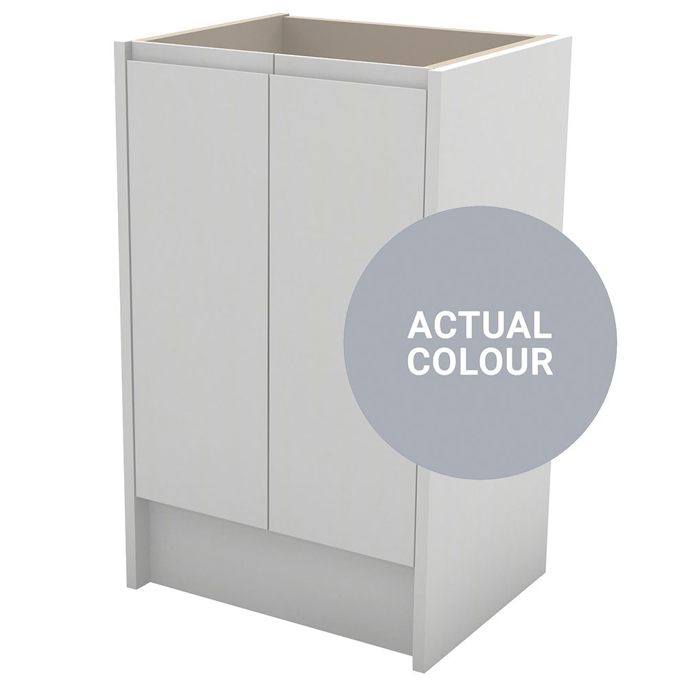 Image of Duarti By Calypso Beaufort 500mm Slimline 2 Door Floor Standing Vanity Unit - Shadow Grey