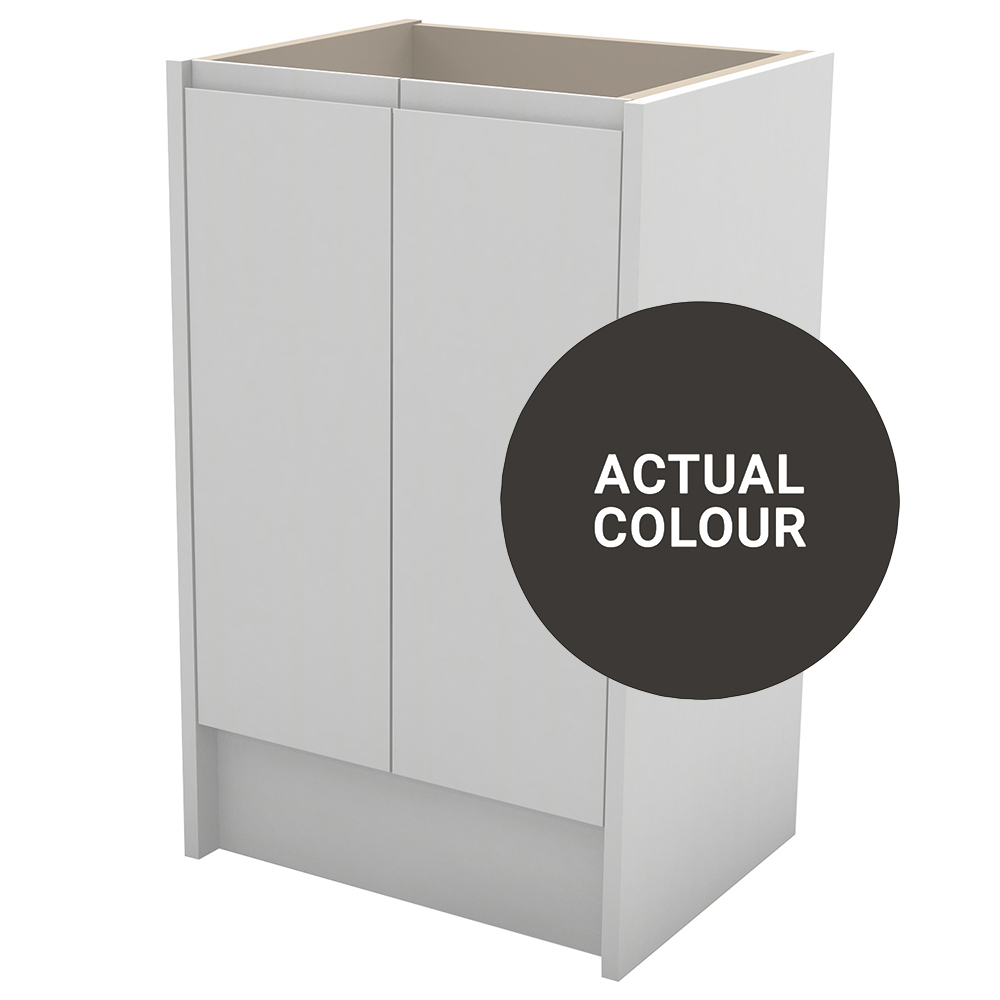 Image of Duarti By Calypso Beaufort 500mm Slimline 2 Door Floor Standing Vanity Unit - Ember Grey