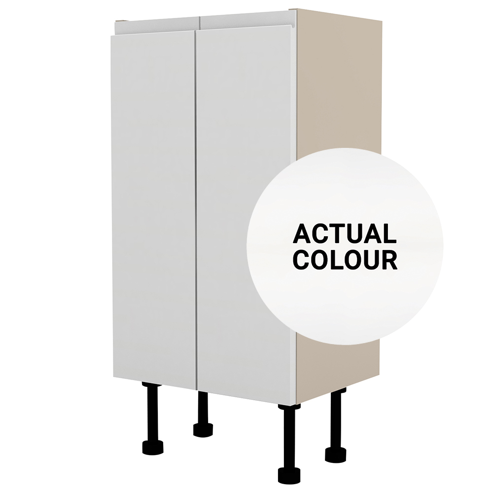 Image of Duarti By Calypso Beaufort 400mm Full Depth 2 Door Floor Standing Unit - White Varnish