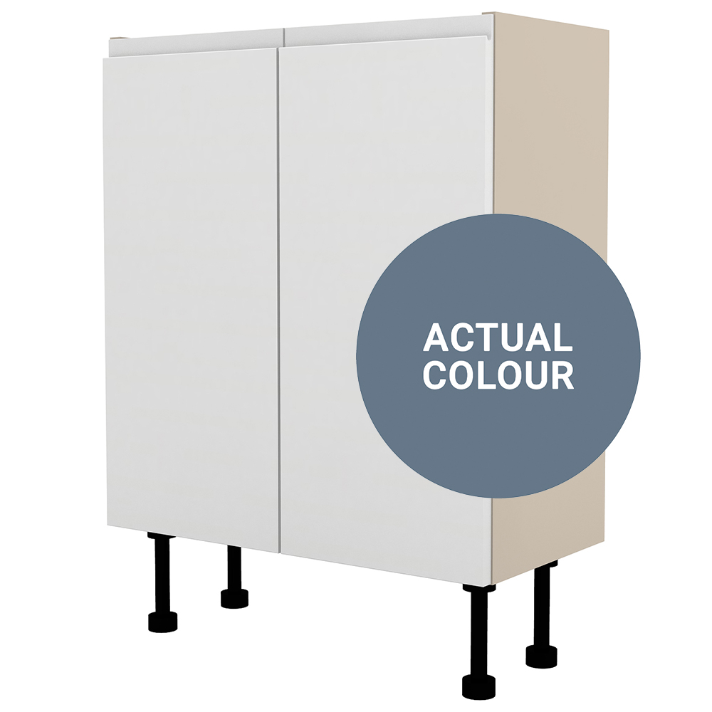 Image of Duarti By Calypso Beaufort 600mm Full Depth 2 Door Floor Standing Unit - Bermuda Blue