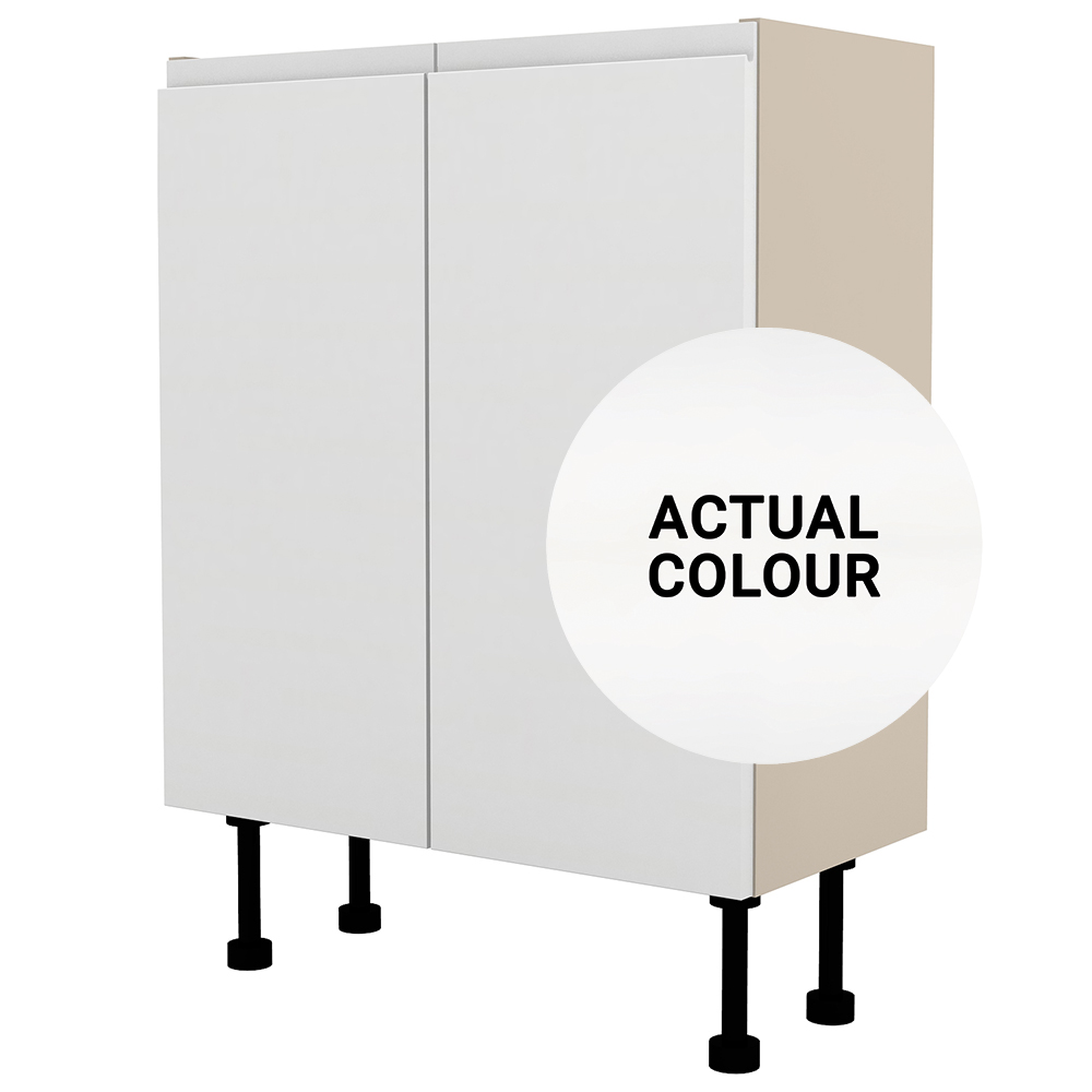 Image of Duarti By Calypso Beaufort 600mm Full Depth 2 Door Floor Standing Unit - White Varnish