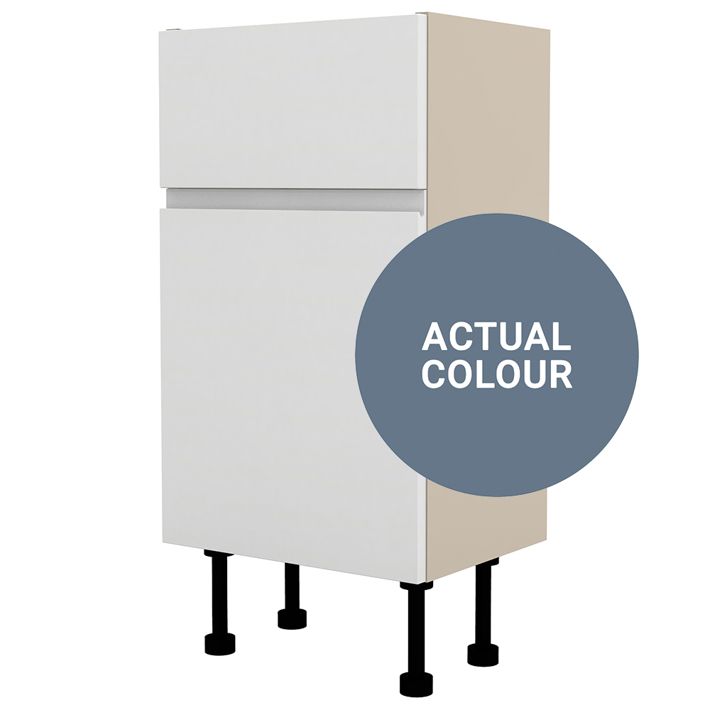 Image of Duarti By Calypso Beaufort Left Hand 400mm Full Depth 1 Door Vanity Unit - Bermuda Blue