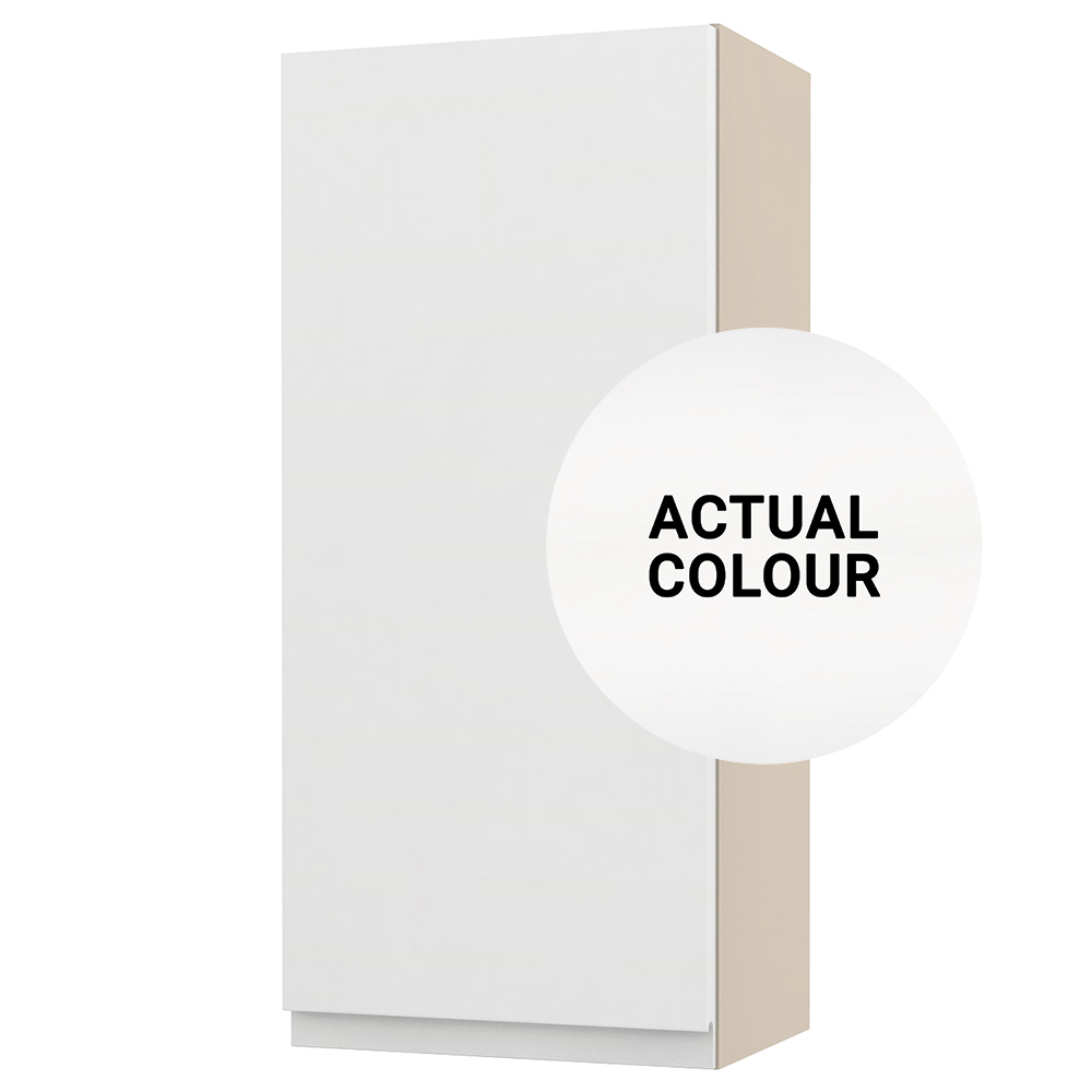 Image of Duarti By Calypso Beaufort Left Hand 300mm Full Depth 1 Door Wall Hung Unit - White Varnish