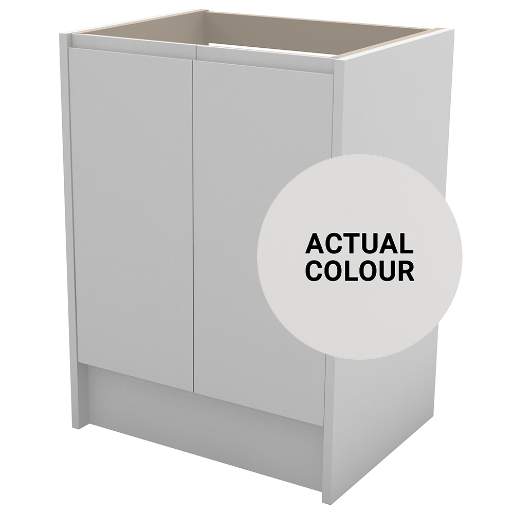 Duarti By Calypso Beaufort 600mm Full Depth 2 Door Floor Standing Vanity Unit - Grey Varnish