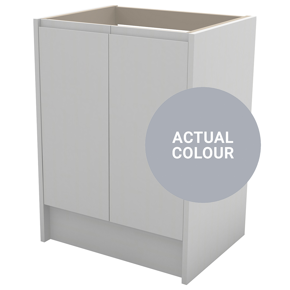 Duarti By Calypso Beaufort 600mm Full Depth 2 Door Floor Standing Vanity Unit - Shadow Grey