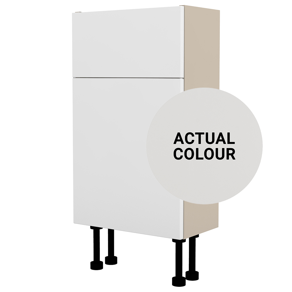 Image of Duarti By Calypso Cascade 400mm Slimline 1 Door Vanity Unit - Mirror Grey