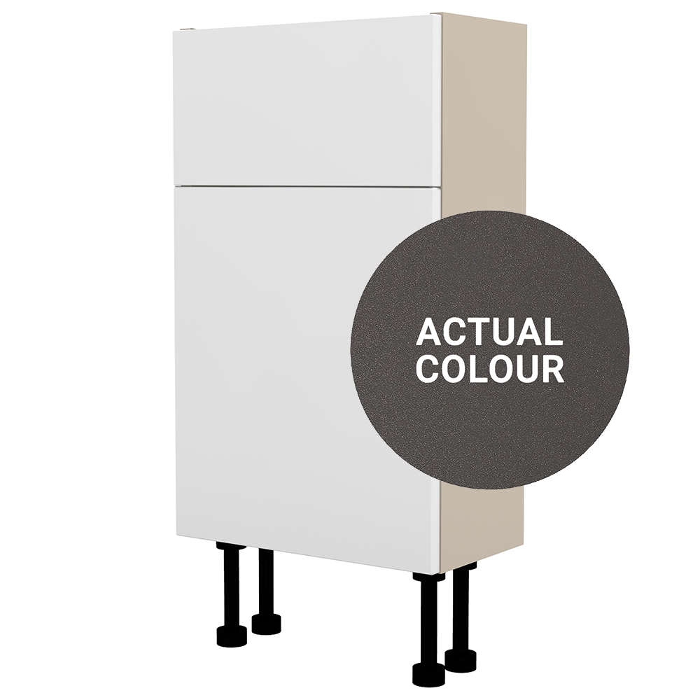 Image of Duarti By Calypso Cascade 400mm Slimline 1 Door Vanity Unit - Galaxy Grey