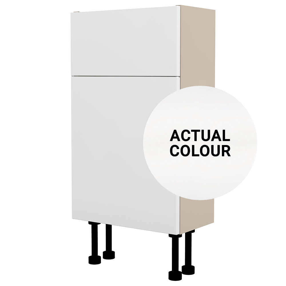 Image of Duarti By Calypso Cascade 400mm Slimline 1 Door Vanity Unit - Matt White