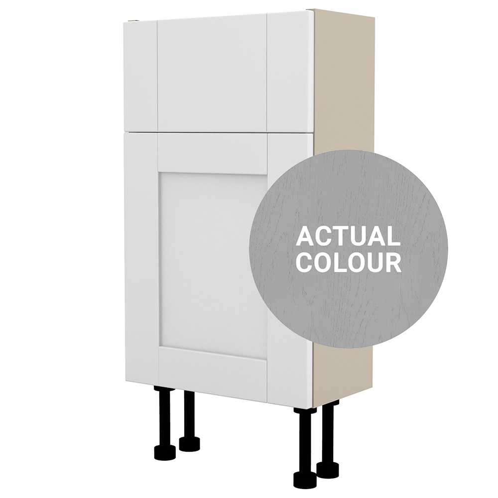 Image of Duarti By Calypso Highwood 400mm Slimline 1 Door Vanity Unit - Fossil Grey