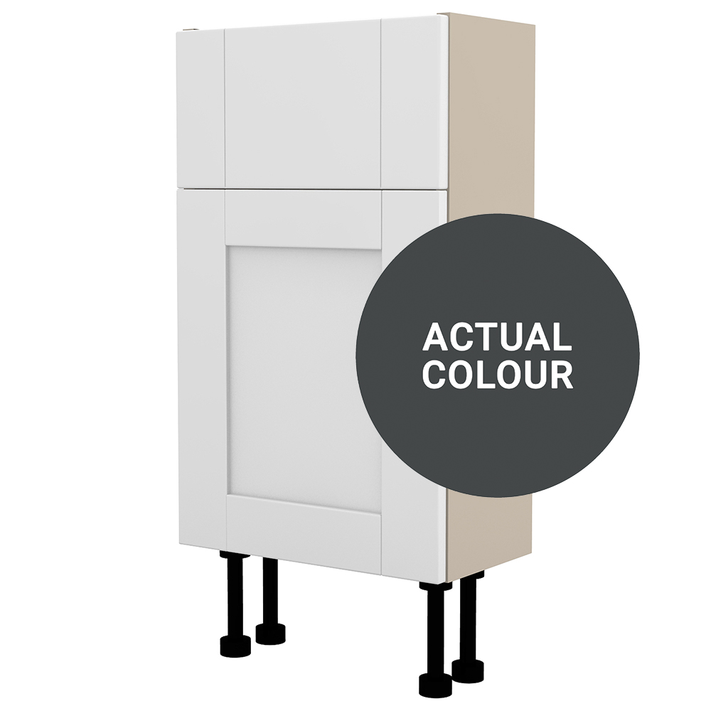 Image of Duarti By Calypso Highwood 400mm Slimline 1 Door Vanity Unit - Midnight Grey