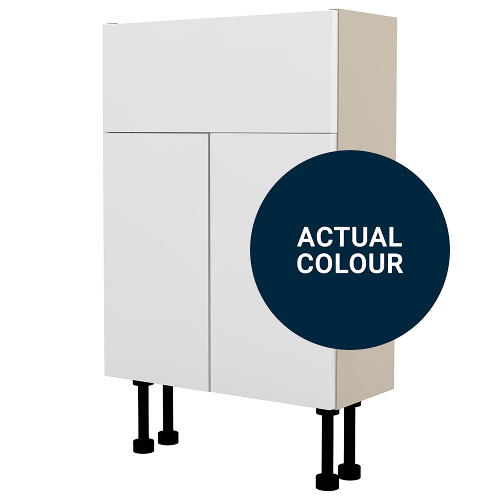 Image of Duarti By Calypso Cascade 500mm Slimline 2 Door Vanity Unit - Midnight Blue