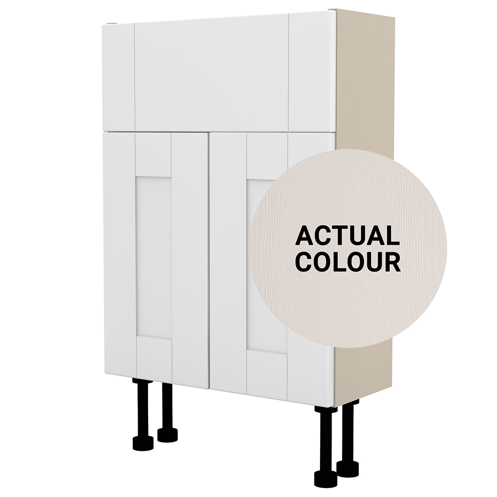 Image of Duarti By Calypso Highwood 500mm Slimline 2 Door Vanity Unit - Taupe