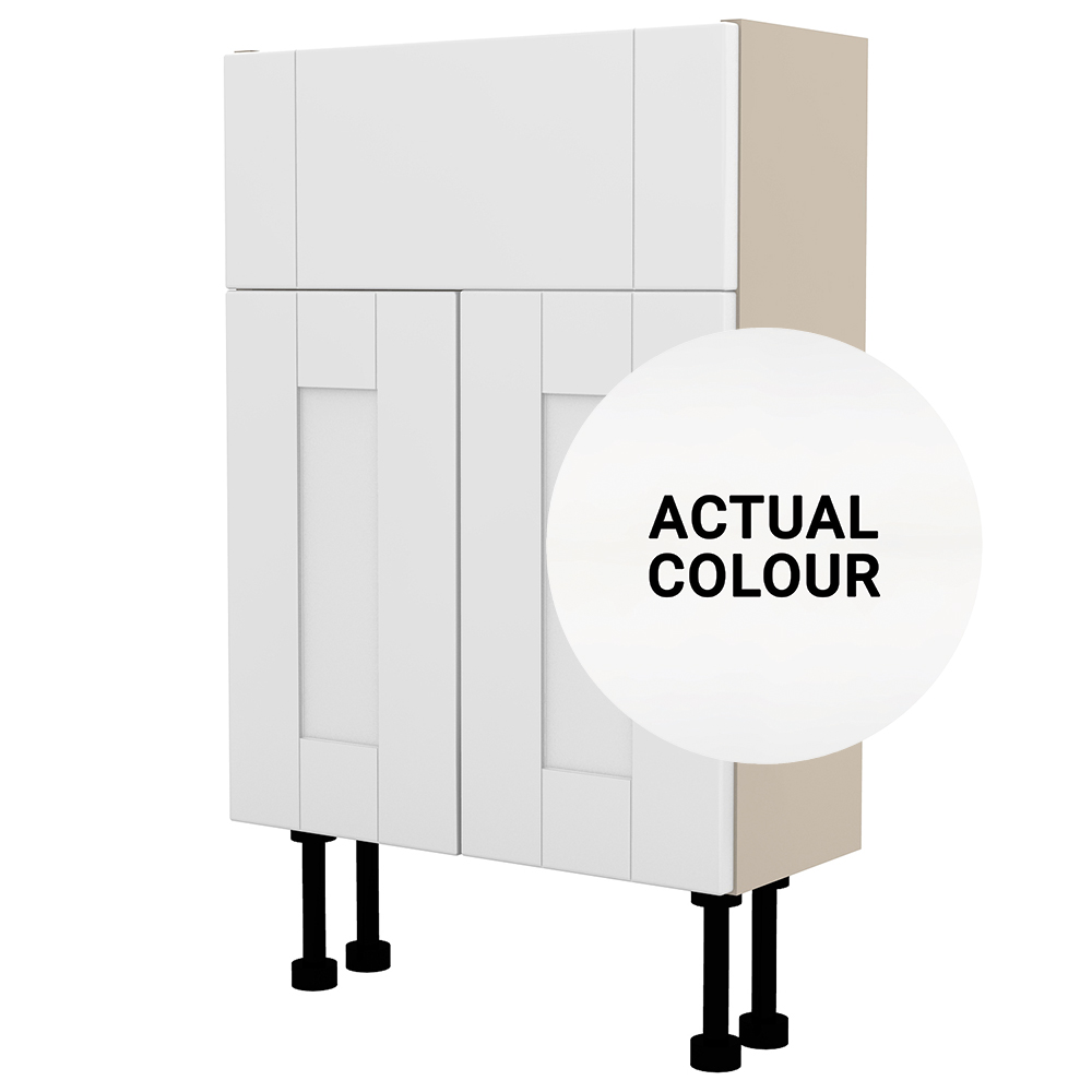 Image of Duarti By Calypso Highwood 500mm Slimline 2 Door Vanity Unit - Matt White