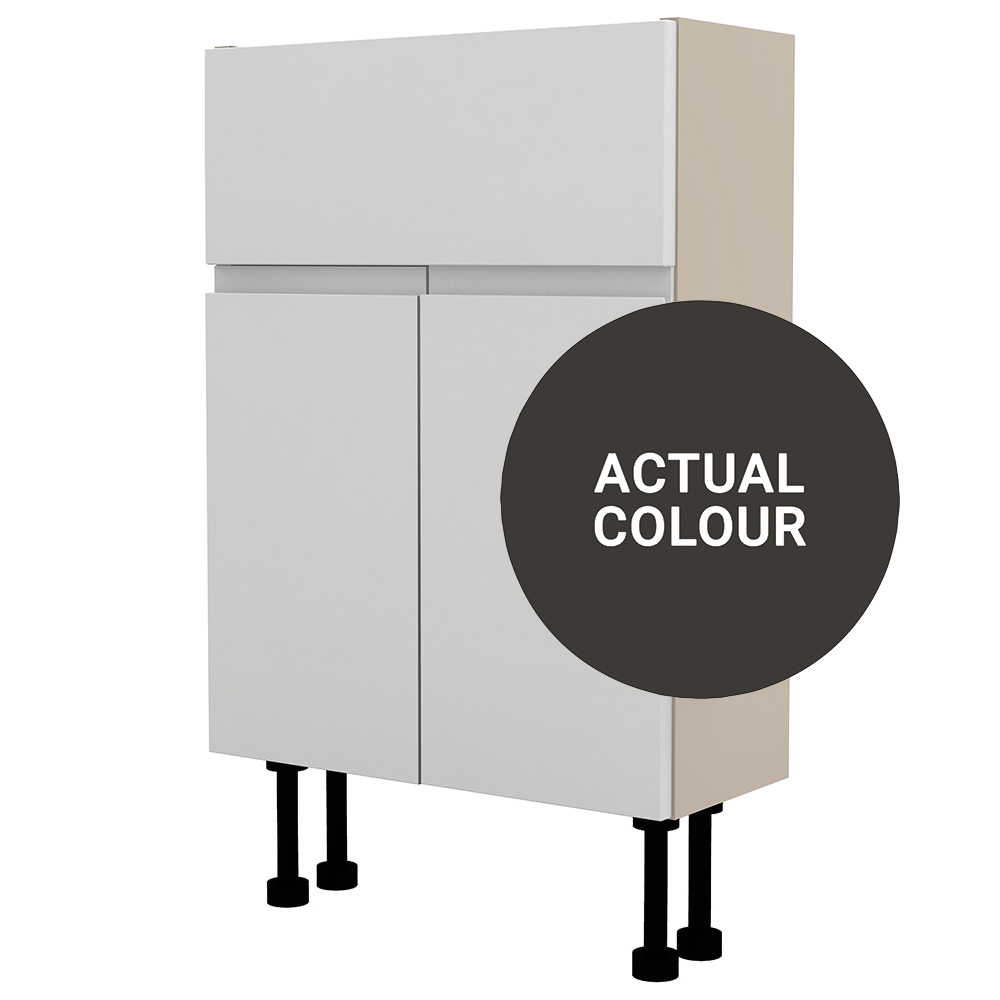 Image of Duarti By Calypso Beaufort 500mm Slimline 2 Door Vanity Unit - Ember Grey