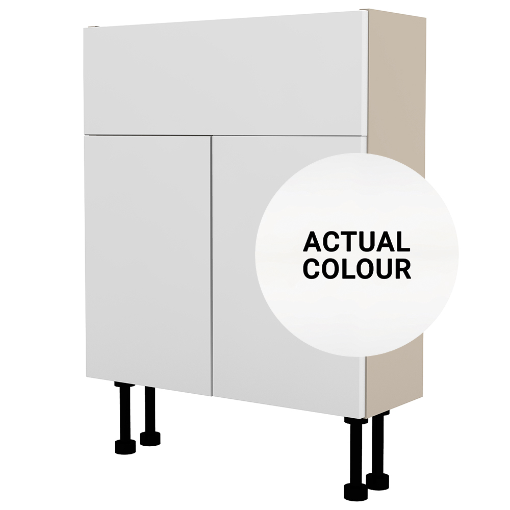 Image of Duarti By Calypso Cascade 600mm Slimline 2 Door Vanity Unit - Mirror White