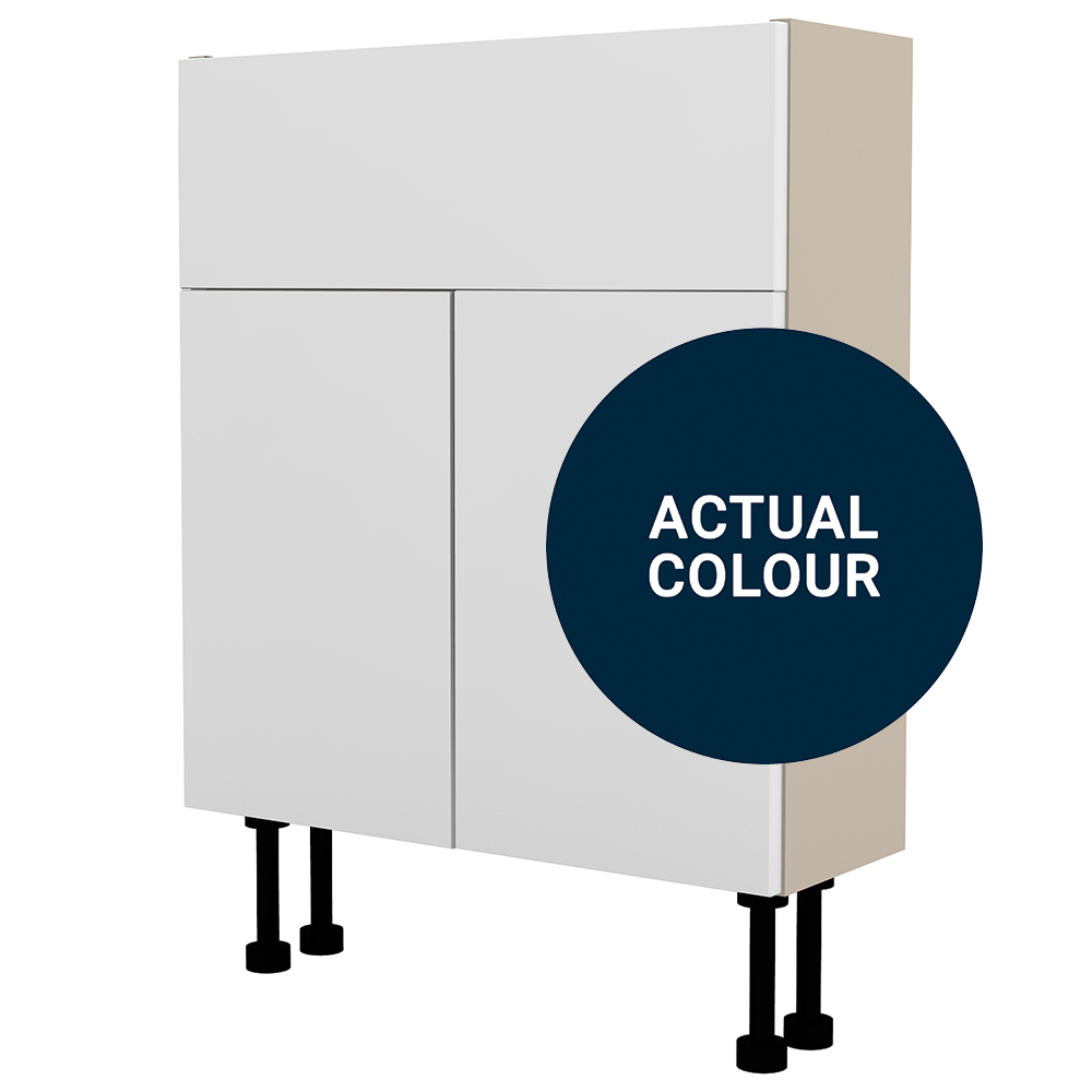 Image of Duarti By Calypso Cascade 600mm Slimline 2 Door Vanity Unit - Midnight Blue