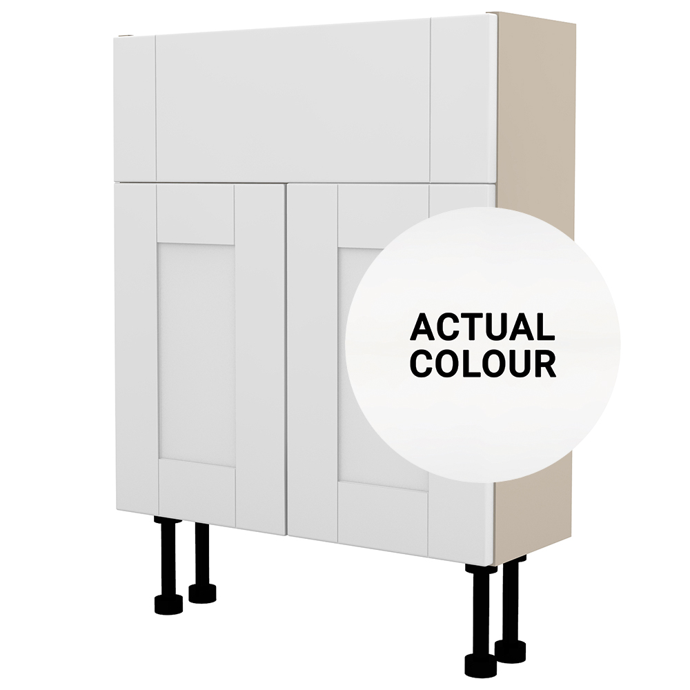 Image of Duarti By Calypso Highwood 600mm Slimline 2 Door Vanity Unit - Matt White