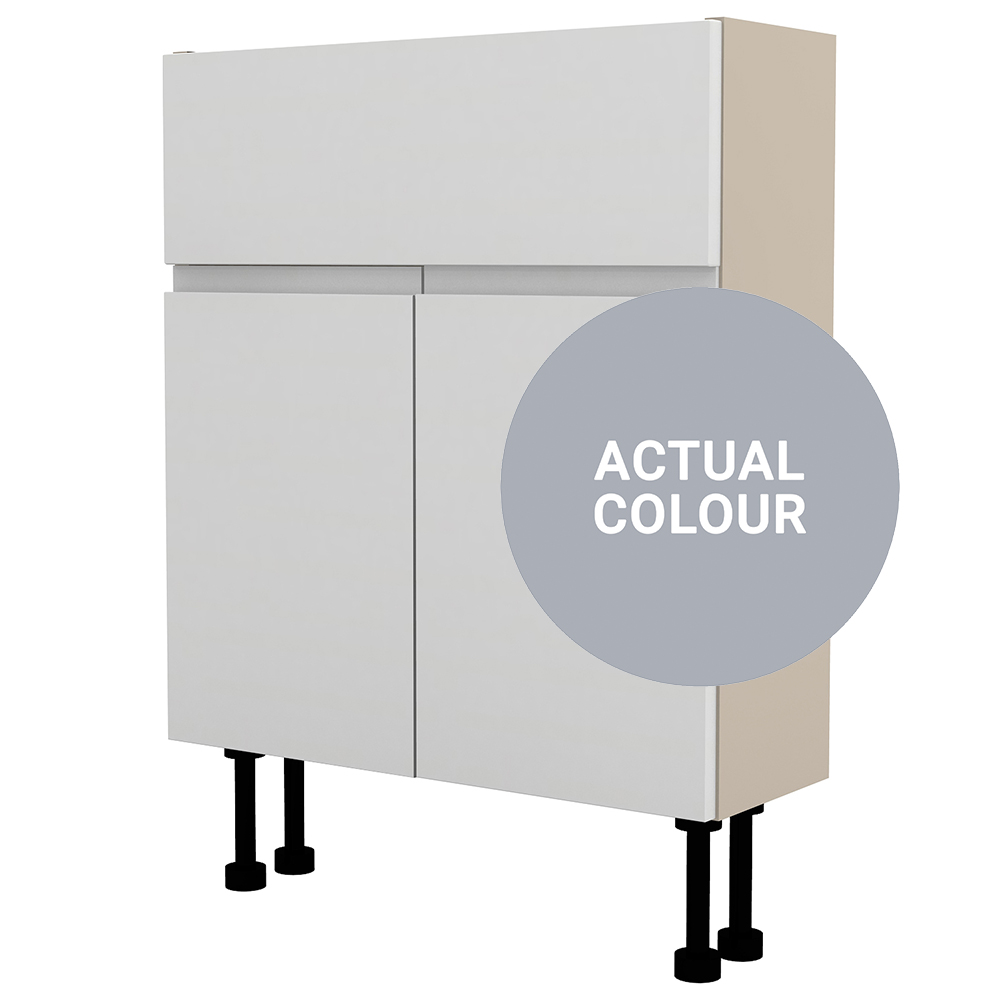 Image of Duarti By Calypso Beaufort 600mm Slimline 2 Door Vanity Unit - Shadow Grey