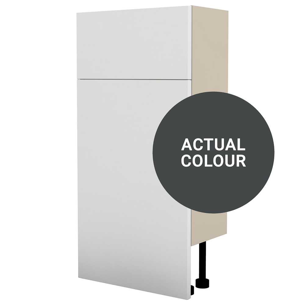 Image of Duarti By Calypso Cascade 400mm Floor Reaching Slimline Toilet Unit - Midnight Grey