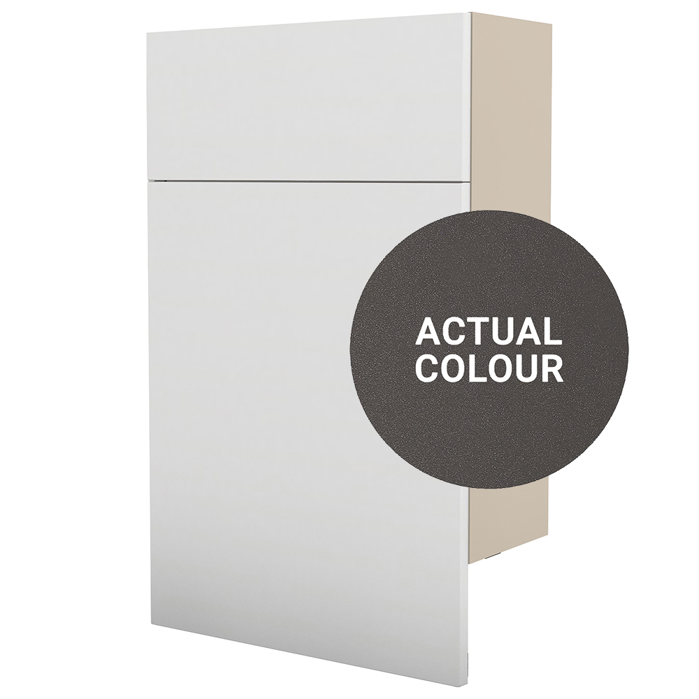 Image of Duarti By Calypso Cascade 500mm Floor Reaching Slimline Toilet Unit - Galaxy Grey