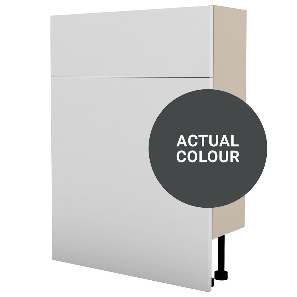 Image of Duarti By Calypso Cascade 600mm Floor Reaching Slimline Toilet Unit - Midnight Grey