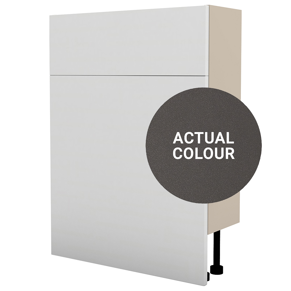 Image of Duarti By Calypso Cascade 600mm Floor Reaching Slimline Toilet Unit - Galaxy Grey