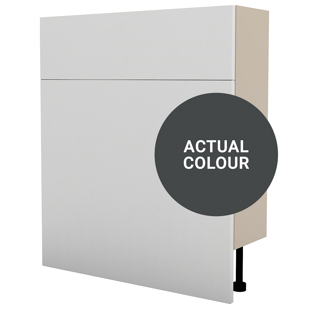 Image of Duarti By Calypso Cascade 700mm Floor Reaching Slimline Toilet Unit - Midnight Grey