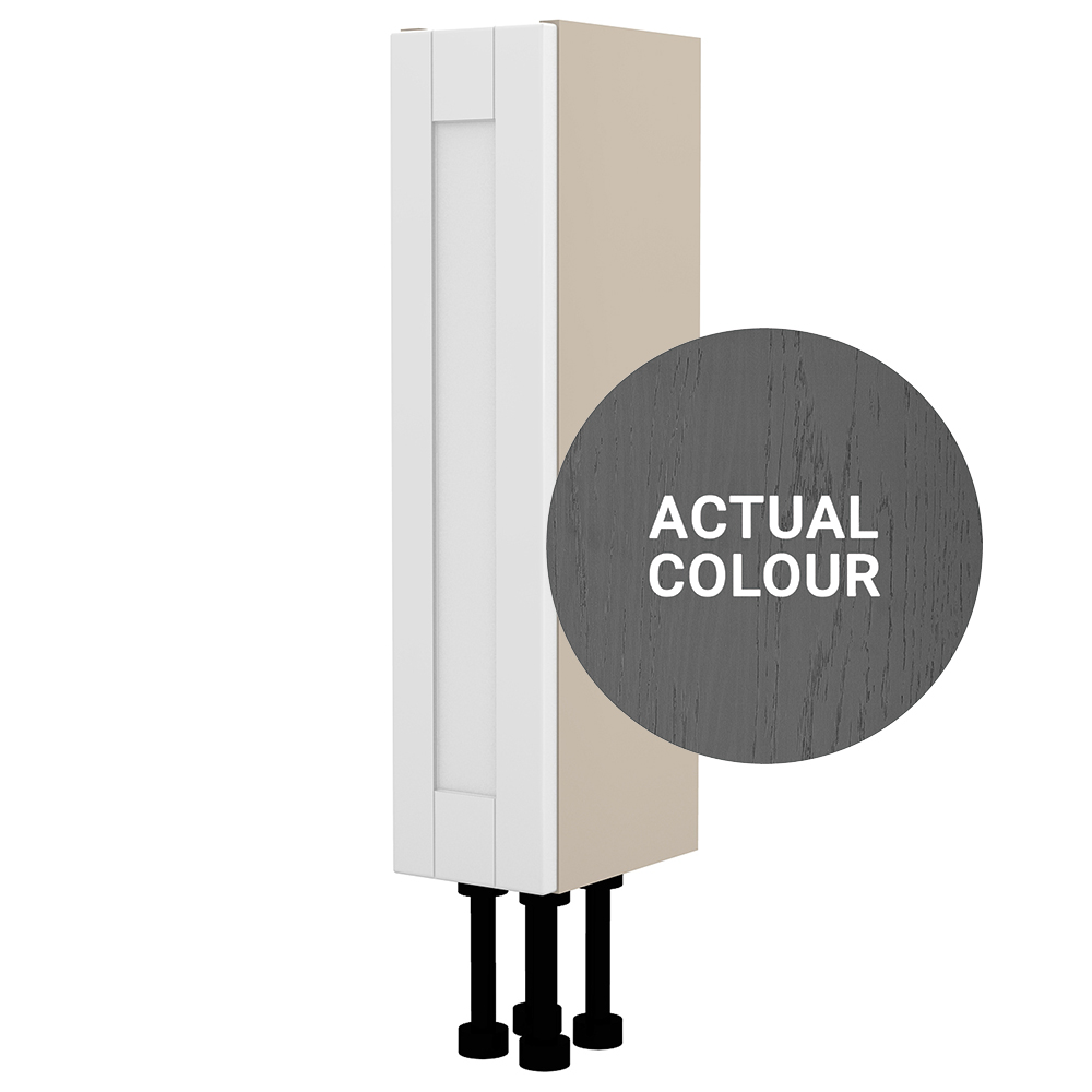 Image of Duarti By Calypso Highwood 150mm Slimline 1 Door Floor Standing Unit - Panther Grey