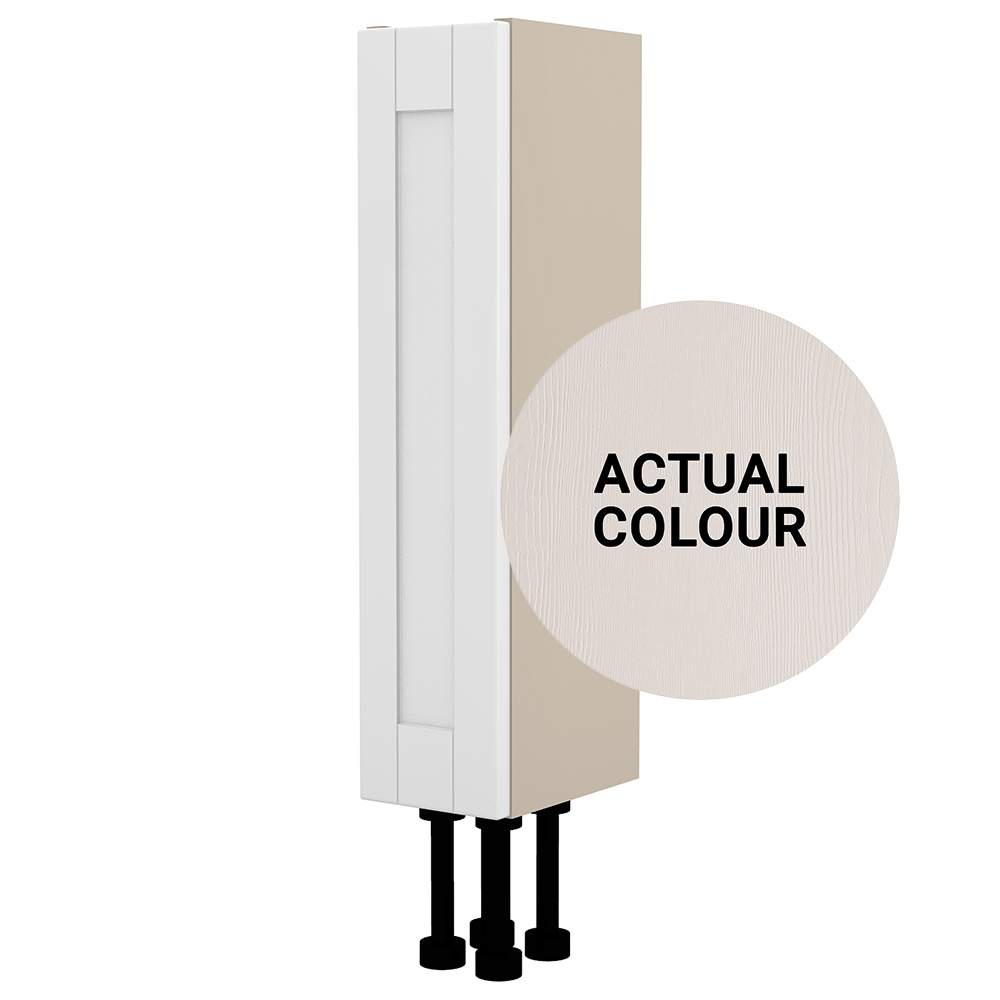 Image of Duarti By Calypso Highwood 150mm Slimline 1 Door Floor Standing Unit - Taupe