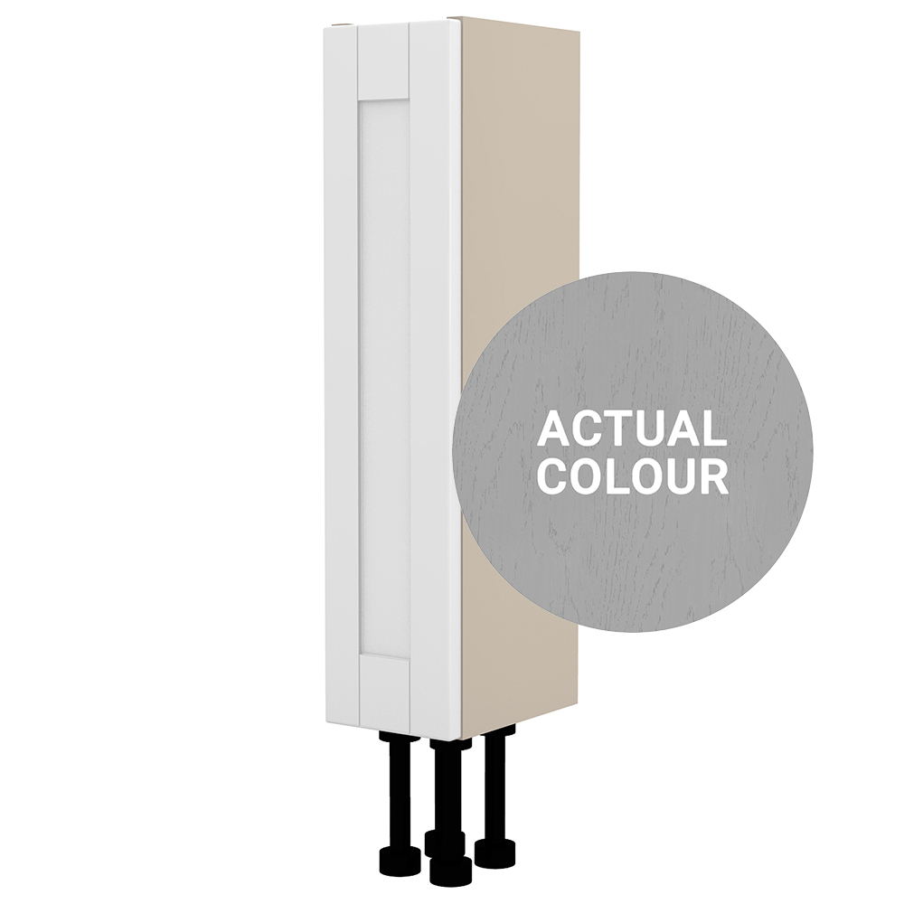 Image of Duarti By Calypso Highwood 150mm Slimline 1 Door Floor Standing Unit - Fossil Grey