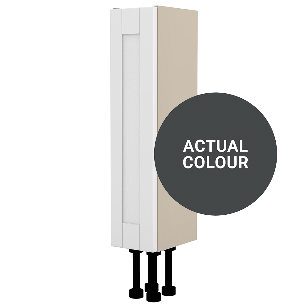 Image of Duarti By Calypso Highwood 150mm Slimline 1 Door Floor Standing Unit - Midnight Grey