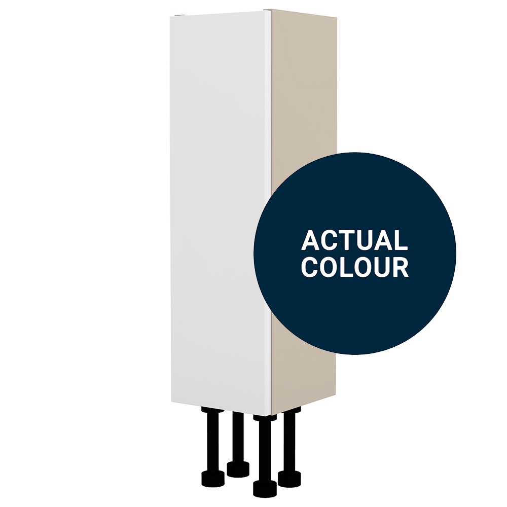 Image of Duarti By Calypso Cascade 200mm Slimline 1 Door Floor Standing Unit - Midnight Blue