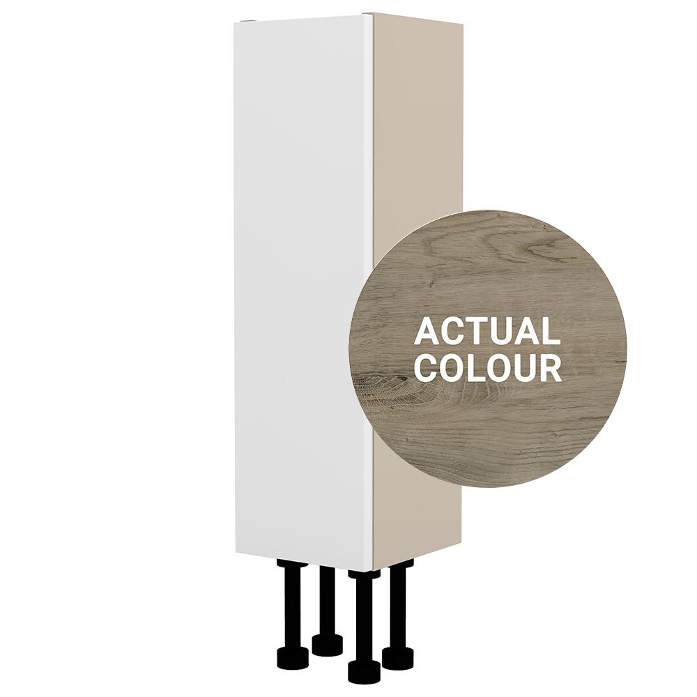 Image of Duarti By Calypso Cascade 200mm Slimline 1 Door Floor Standing Unit - Grey Bark