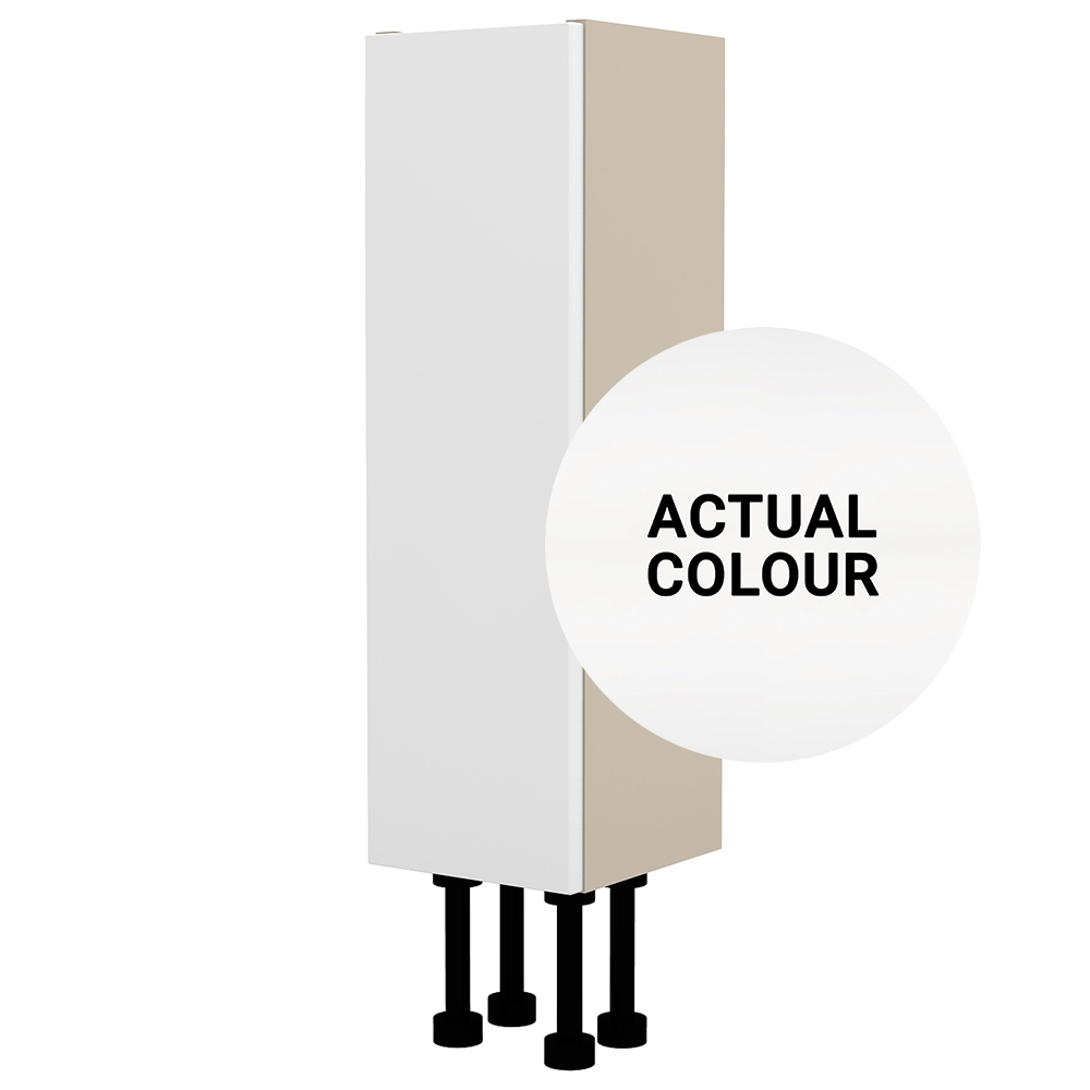 Image of Duarti By Calypso Cascade 200mm Slimline 1 Door Floor Standing Unit - Matt White