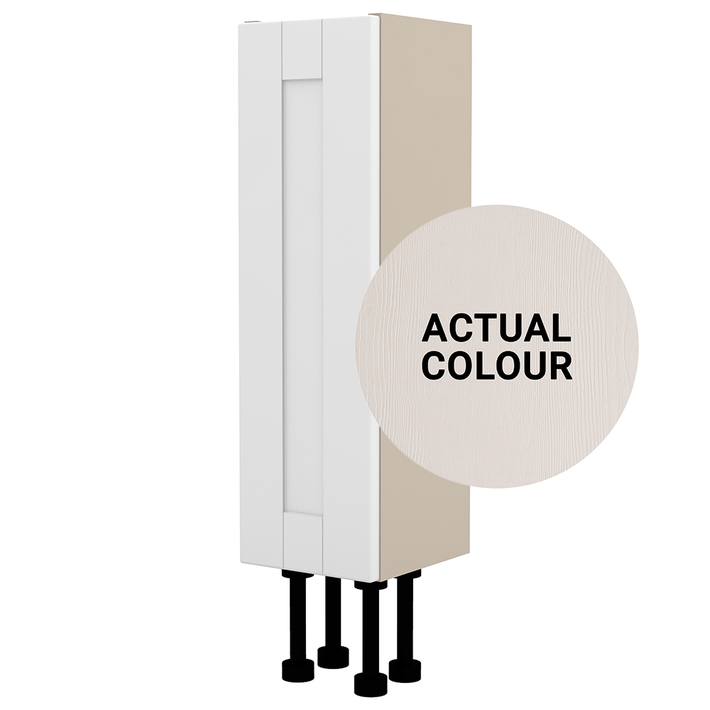 Image of Duarti By Calypso Highwood 200mm Slimline 1 Door Floor Standing Unit - Taupe