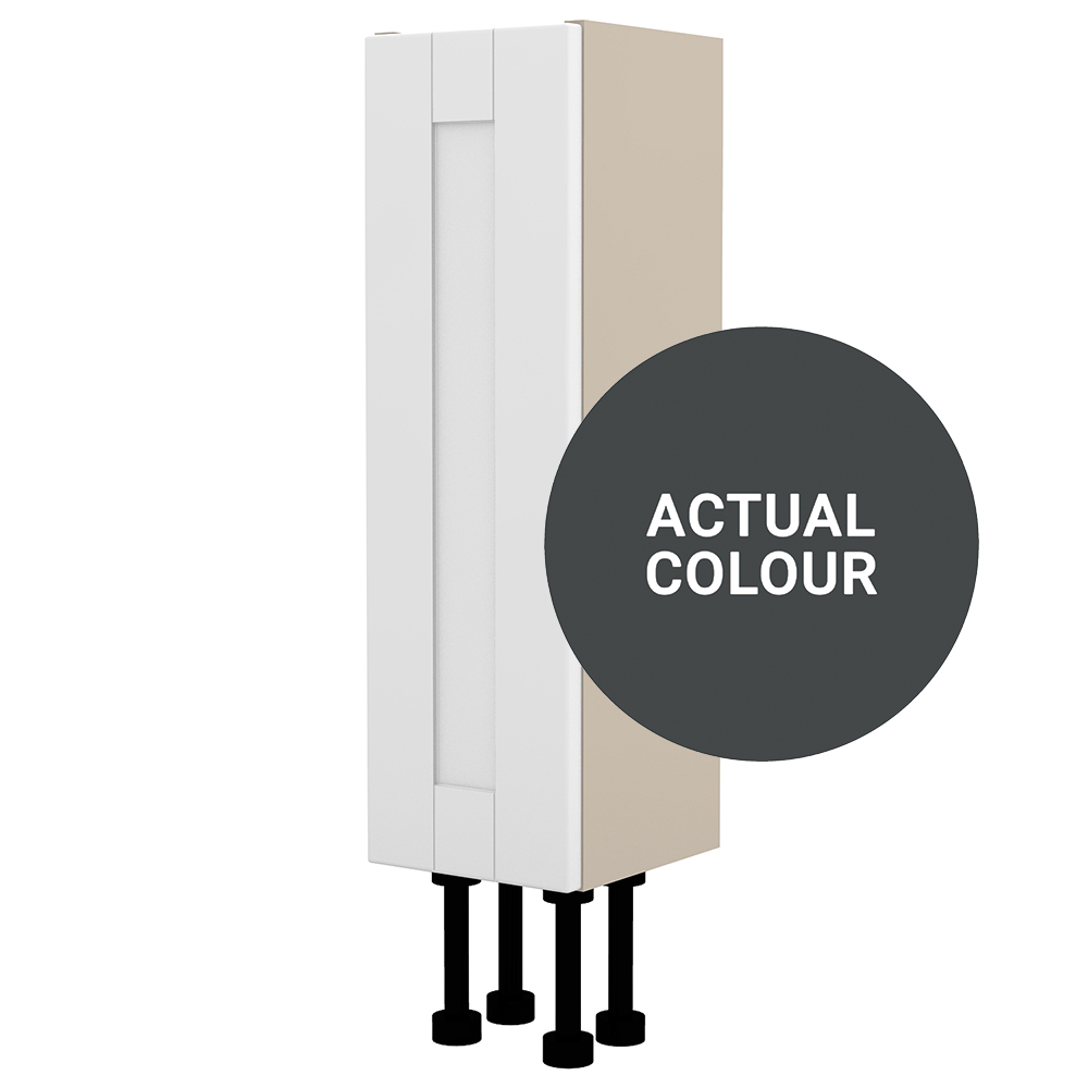 Image of Duarti By Calypso Highwood 200mm Slimline 1 Door Floor Standing Unit - Midnight Grey