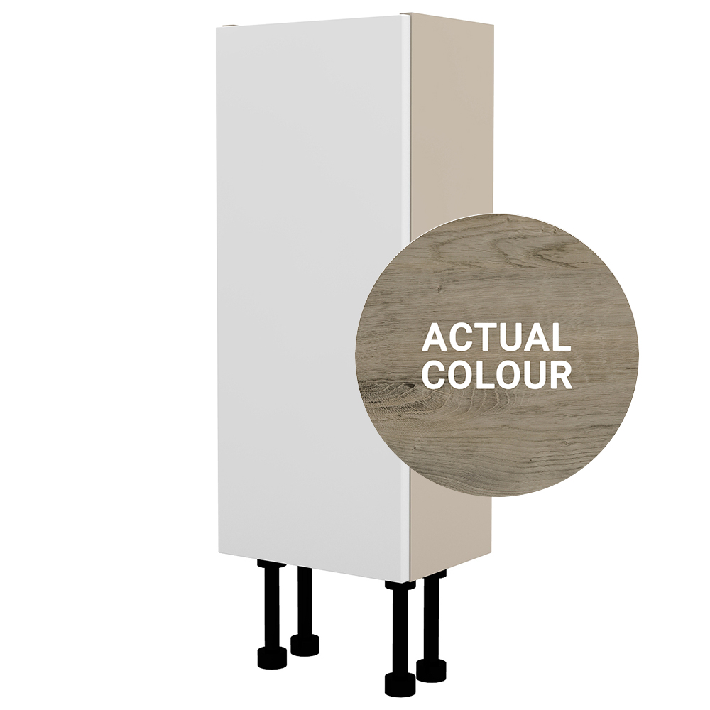 Image of Duarti By Calypso Cascade 250mm Slimline 1 Door Floor Standing Unit - Grey Bark