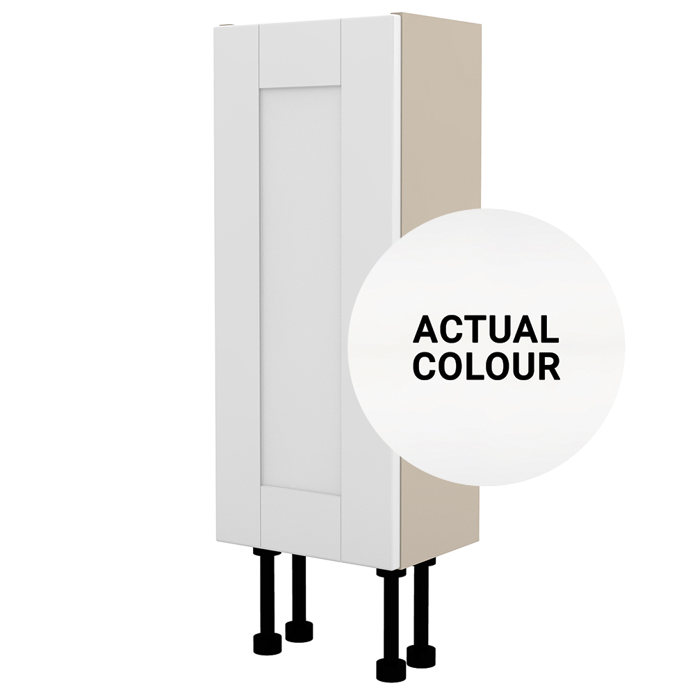 Image of Duarti By Calypso Highwood 250mm Slimline 1 Door Floor Standing Unit - Matt White