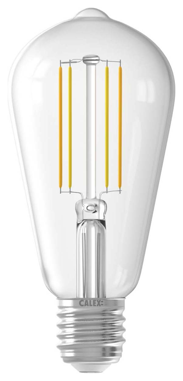 Image of Calex Smart Clear Filament E27 7W Rustic Dimmable Light Bulb