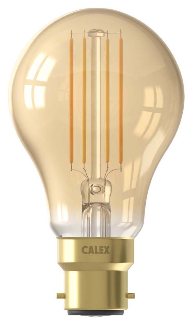 Image of Calex Smart Gold Filament B22 7W Dimmable Light Bulb