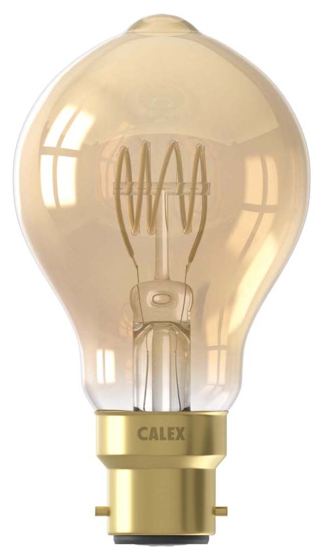 Image of Calex Standard Gold Filament Flex GLS B22 3.8W Dimmable Light Bulb