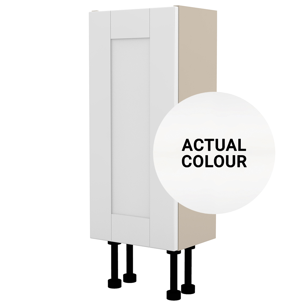 Duarti By Calypso Highwood 300mm Slimline 1 Door Floor Standing Unit - Matt White