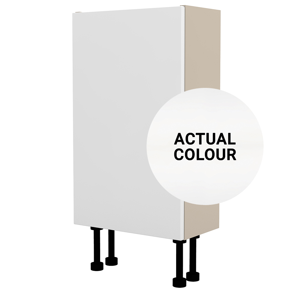 Image of Duarti By Calypso Cascade 400mm Slimline 1 Door Floor Standing Unit - Mirror White