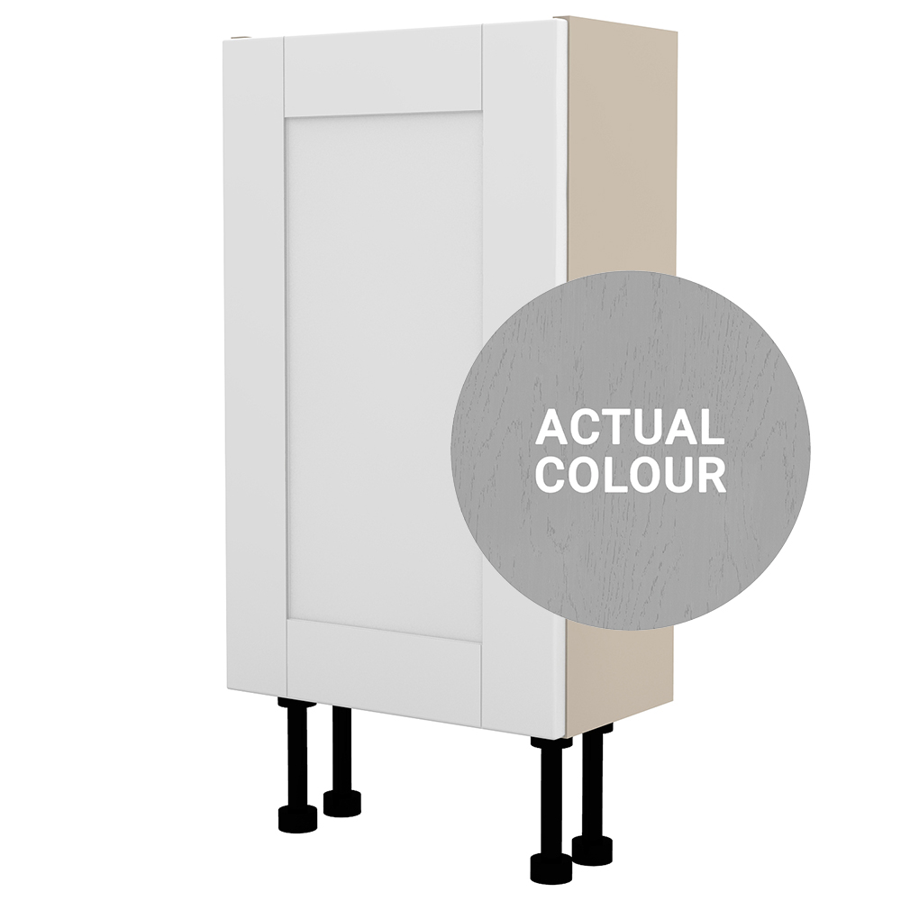 Image of Duarti By Calypso Highwood 400mm Slimline 1 Door Floor Standing Unit - Fossil Grey