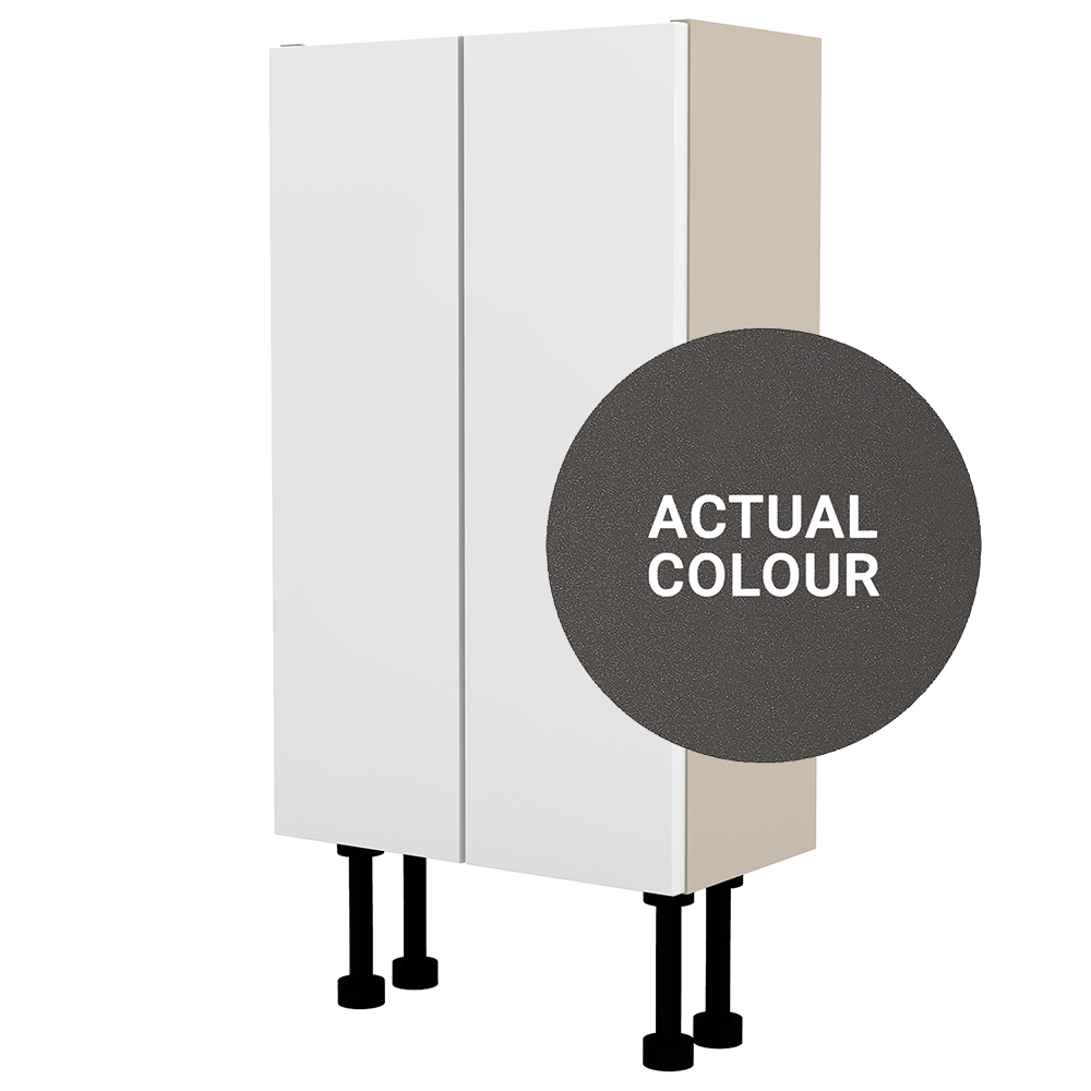 Image of Duarti By Calypso Cascade 400mm Slimline 2 Door Floor Standing Unit - Galaxy Grey