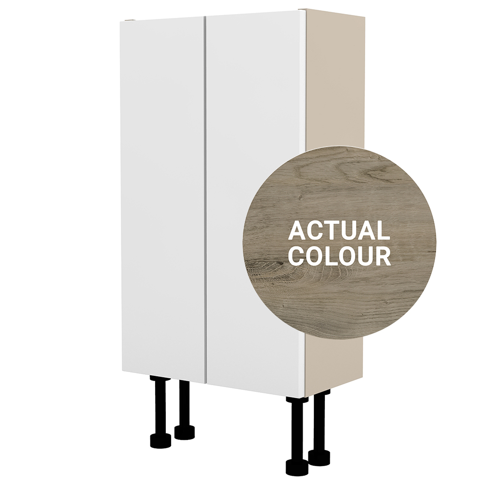 Image of Duarti By Calypso Cascade 400mm Slimline 2 Door Floor Standing Unit - Grey Bark