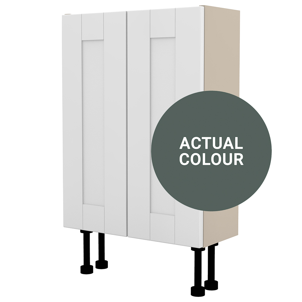 Image of Duarti By Calypso Highwood 500mm Slimline 2 Door Floor Standing Unit - Woodland Green