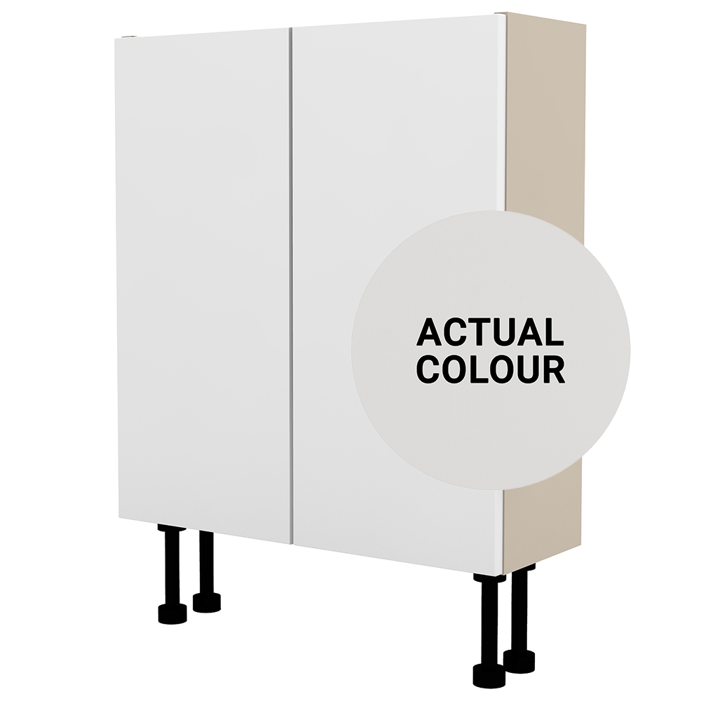 Duarti By Calypso Cascade 600mm Slimline 2 Door Floor Standing Unit - Mirror Grey