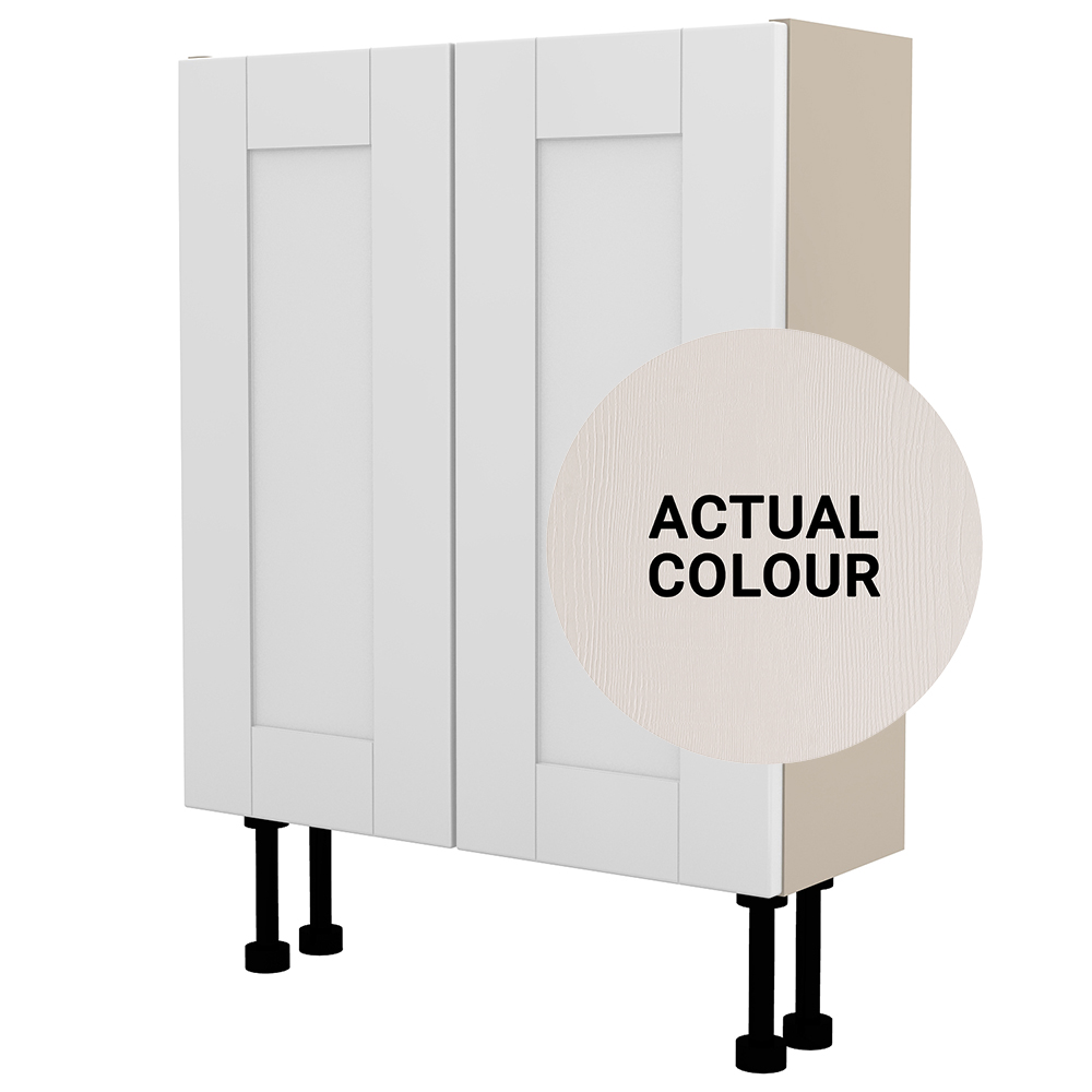 Image of Duarti By Calypso Highwood 600mm Slimline 2 Door Floor Standing Unit - Taupe