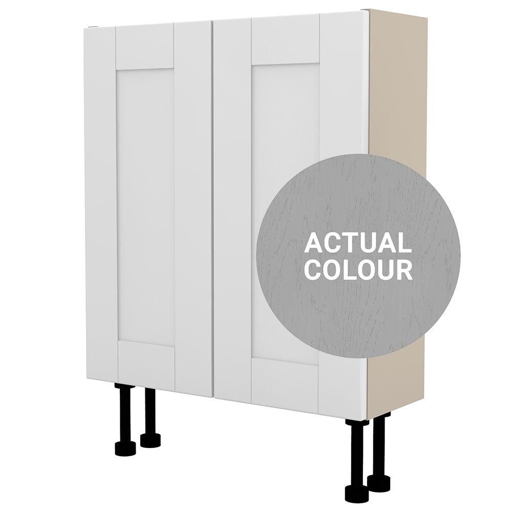 Image of Duarti By Calypso Highwood 600mm Slimline 2 Door Floor Standing Unit - Fossil Grey